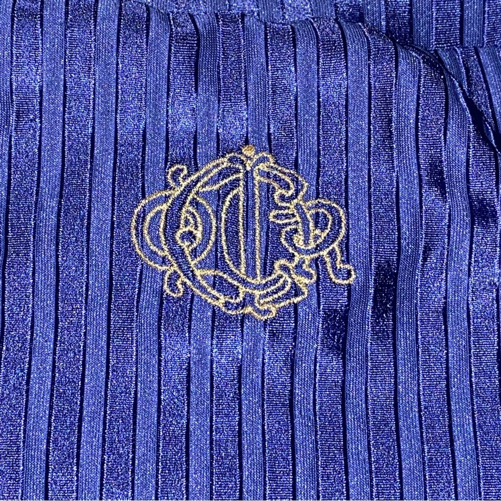 AUTH VTG Christian Dior Monogram Logo Ribbed Halter Strapless One Piece Swimsuit - Picture 7 of 16